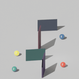 Dataset sample 0000 showing four balls moving through a simulated room